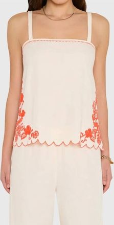 Amanda Uprichard Coraline Sleeveless Top In Natural Combo