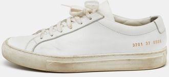 Common Projects White Leather Achilles Low Top Sneakers