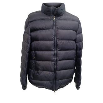 Moncler Rodez Zipped Down Jacket in Navy Blue Polyamide