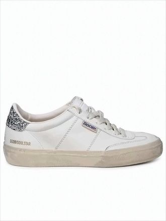 Golden Goose Low-Top Distressed Sneakers With Glittery Heel Tab