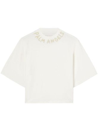 Palm Angels T-shirt met logo - Wit