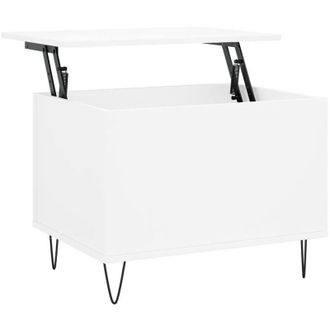 vidaXL Vidaxl - Mesa De Centro Madera Contrachapada Blanco 60x44,5x45 Cm