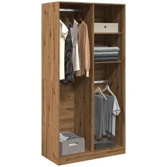 vidaXL Armadio Rovere Artigianale 100x50x200 cm in Legno Multistrato vidaXL