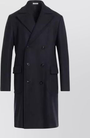 Boglioli double-breasted wool coat flap pockets