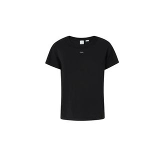 Pinko T-Shirts, female, Black, Size: L Mini-logo T-shirt