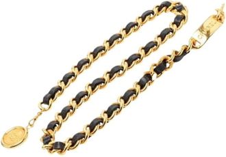 Chanel Pre-owned Belts, female, Black, Size: ONE SIZE Pre-owned Cambon Chain belt