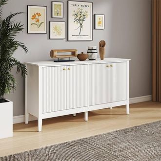 Melody Maison Large White 4 Door Sideboard - Hales White Range