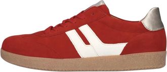 Gabor Schoenen, Dames, Rood, 37 1/2 EU, Leer, 300 Sneakers