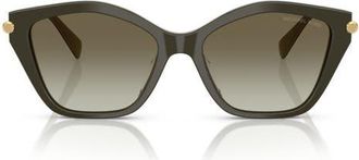 Michael Kors 52mm Catskills Gradient Irregular Sunglasses in Olive Smoke /Olive Gradient at Nordstrom