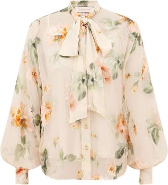 Zimmermann Carousel Burnout Blouse - Dames - Overhemden - Veelkleurig - L - Overhemden