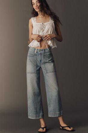 Pilcro Osaka Low-Slung Crop Wide-Leg Jeans