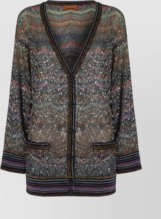 Missoni chevron patterned button cardigan