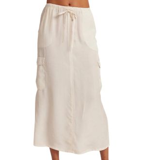 Bella Dahl Goldie Bellow Pocket Cargo Skirt In Seashell Sand
