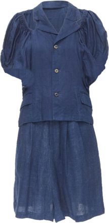 Comme Des Gar&ccedil;ons Comme des Garcons linen ruched sleeve cut out top set