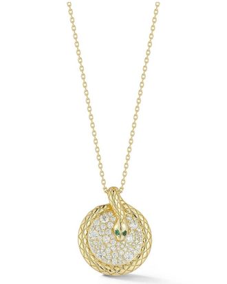 Glaze Jewelry 14K Over Silver Cz Necklace