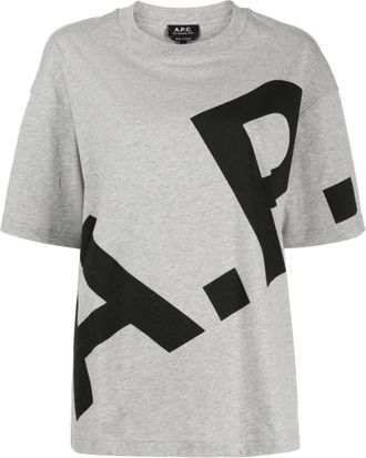 A.P.C. T-Shirts - Dames - T-shirts - Grijs - XL - Tops