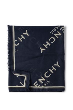 Givenchy SHADOW SCARF Size: OS, colour: NAVY