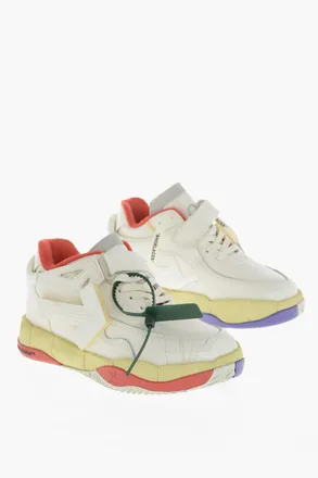 Off-white Leather And Cotton Low-Top Sneakers PUZZLE Off-White