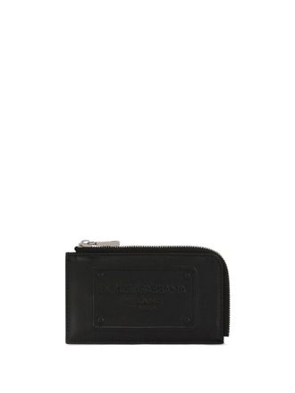 Dolce & Gabbana logo-embossed leather wallet - Black