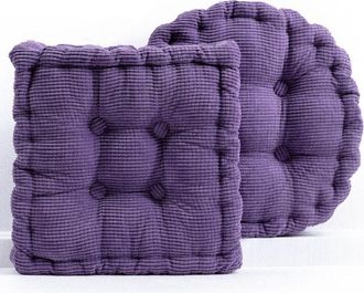 OEM Cojines Acolchados Morados Para Silla - Juego De 2, Ideales Para El Comedor, M&aacute;ximo Confort