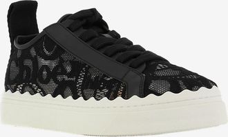 Chlo&eacute; Niedrige Schn&uuml;rsneakers aus Spitze Lauren