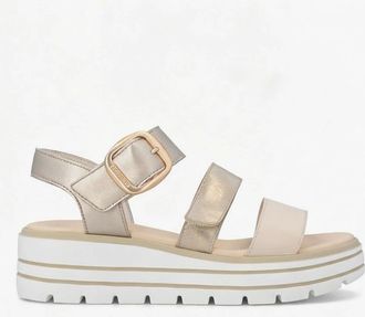 Remonte Womens Remonte D3N50 Womens Ankle Strap Sandals Beige - Cream - Size: 6.5