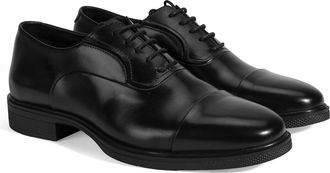 Desa Man Lace-Ups - Leather Upper, Flat Heel, Breathable | Black - 41