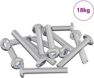 vidaXL Tornillo De Bloqueo Liso 2514 Uds. Plateado Acero Vidaxl