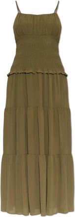 Michael Kors Mouwloze Maxijurk - Dames - Maxi kleedjes - Groen - M - Polyester - Kleedjes