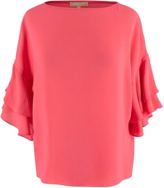 Michael Kors Collection Coral Ruffle Sleeve Dress Size XS
