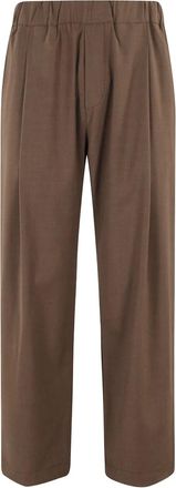A Paper Kid pleated trousers - men - Virgin Wool/Elastane - 52 - Brown