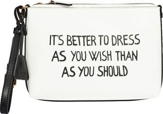 Moschino Betere Pochette in Bianco - Dames - Clutches - Wit - ONE Size - Leer - Tassen