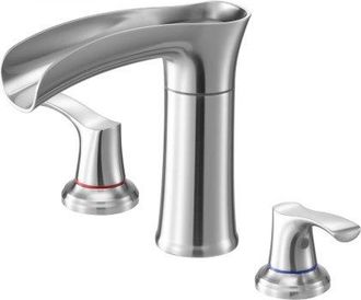 OEM Grifo De Ba&ntilde;era Romano Con 3 Orificios Y 2 Manijas, Aleaci&oacute;n De Zinc, Contra Salpicaduras, Con Ca&ntilde;o Corto Para Montaje En Cubierta, Para Lavar Mascota