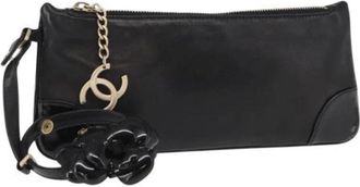 Chanel Pre-owned Clutches, female, Black, Size: ONE SIZE Pre-owned Leather Clutch