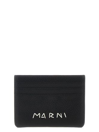 Marni Logo Card Holder Portafogli Nero-Donna