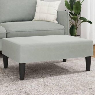 vidaXL vidaXL Poggiapiedi Grigio Chiaro 77x55x31 cm in Velluto