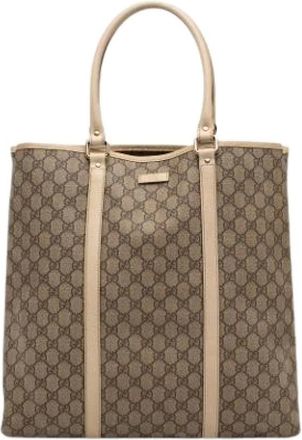 Gucci Pre-owned Tote Bags, female, Beige, Size: ONE SIZE Pre-owned Fabric Tote Bag