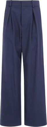 Maison Margiela Wide Leg Broeken - Dames - Wijde Broeken - Blauw - L - Broeken