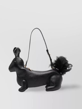 Thom Browne pebble grain leather rabbit shoulder bag