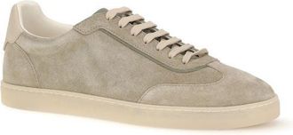 Brunello Cucinelli Mens Beige Calf Leather Bos Taurus Sneakers