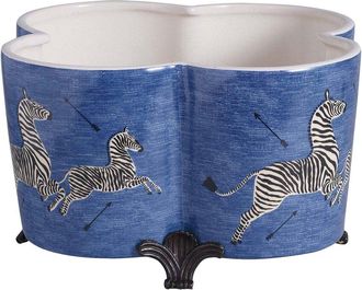 Port 68 Zebra Quatrefoil Planter