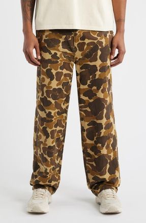 Rta Rey Straight Leg Camo Pants in Military Brown Camo at Nordstrom, Size 38