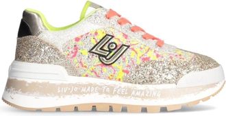 Liu Jo Kleurrijke Sneakers Hoge Zool Glitter - Dames - Sneakers - Veelkleurig - 40 EU - Leer - Schoenen