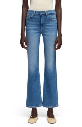 7 For All Mankind Crop Bootcut Jeans in Coastline at Nordstrom, Size 23