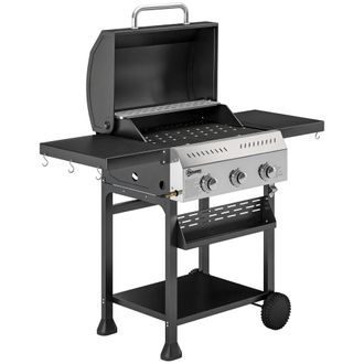 OUTSUNNY Barbacoa de gas 123x57x102 cm negro