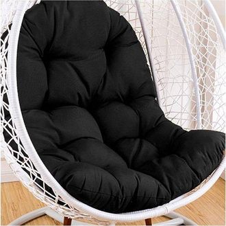 OEM Coj&iacute;n Colgante Para Silla - Coj&iacute;n Para Silla Tipo Huevo - Rel&aacute;jate Al Aire Libre - Impermeable Y Resistente Al Sol - 120 X 80 Cm - Negro