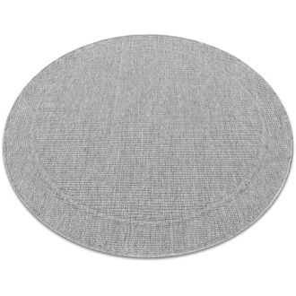 RugsX Alfombra Mimo 5979 Circulo Sisal Exterior Marco Gris Claro Grey Circulo 150 Cm