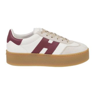 Hogan H698 Platform Sneakers - Dames - Sneakers - Wit - 37 EU - Leer - Schoenen
