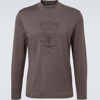 Brunello Cucinelli Printed cotton jersey T-shirt