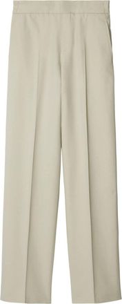 Burberry straight-leg trousers - women - Cotton/Polyester/Viscose - 12 - Neutrals